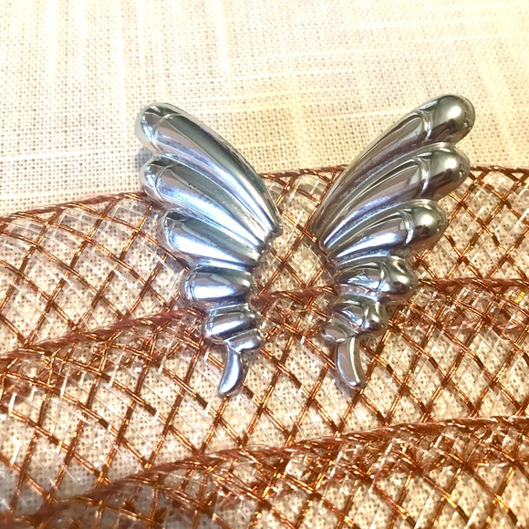 Carla Jewelry - Butterfly Wings Sterling Silver Vintage CARLA Earrings